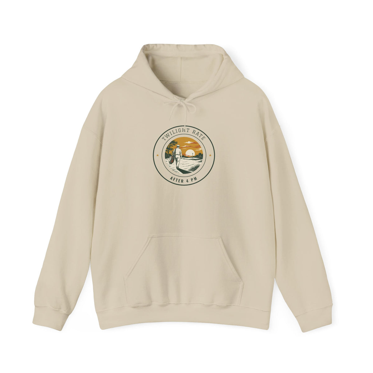 Twilight Rate Hoodie in Sand, front view