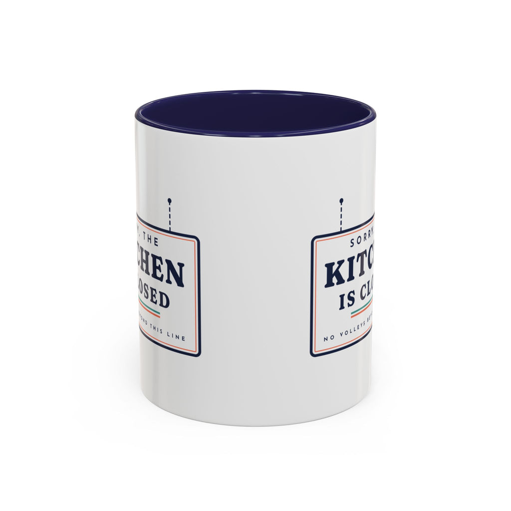 Kitchen Closed Mug in Navy, corner view
