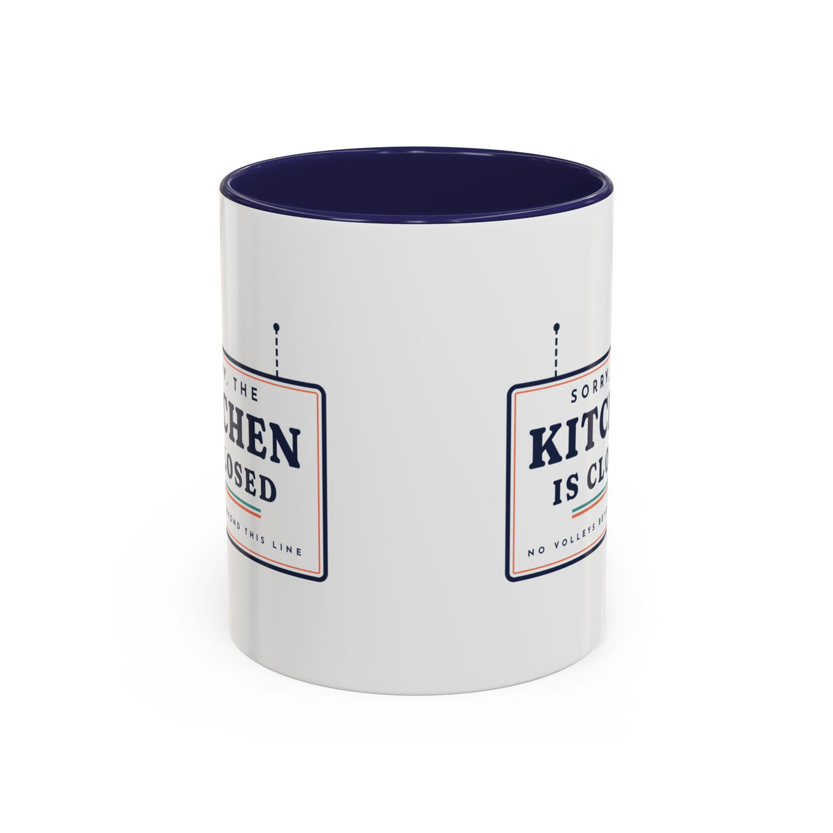 Kitchen Closed Mug in Navy, corner view