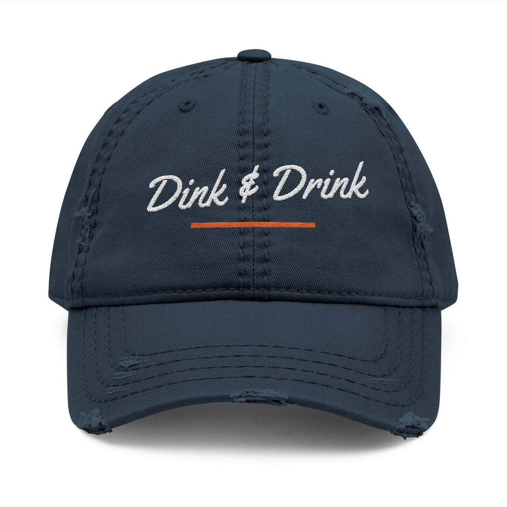 Dink & Drink Dad Hat in Dark Navy, front view
