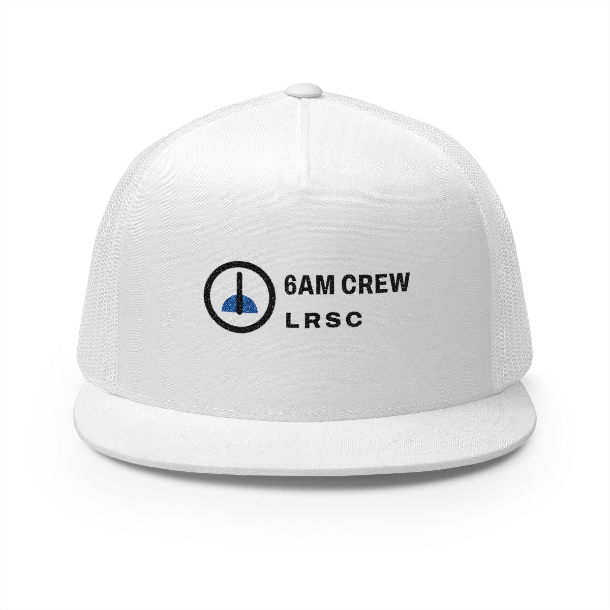 6AM Crew Trucker Cap in White, front view