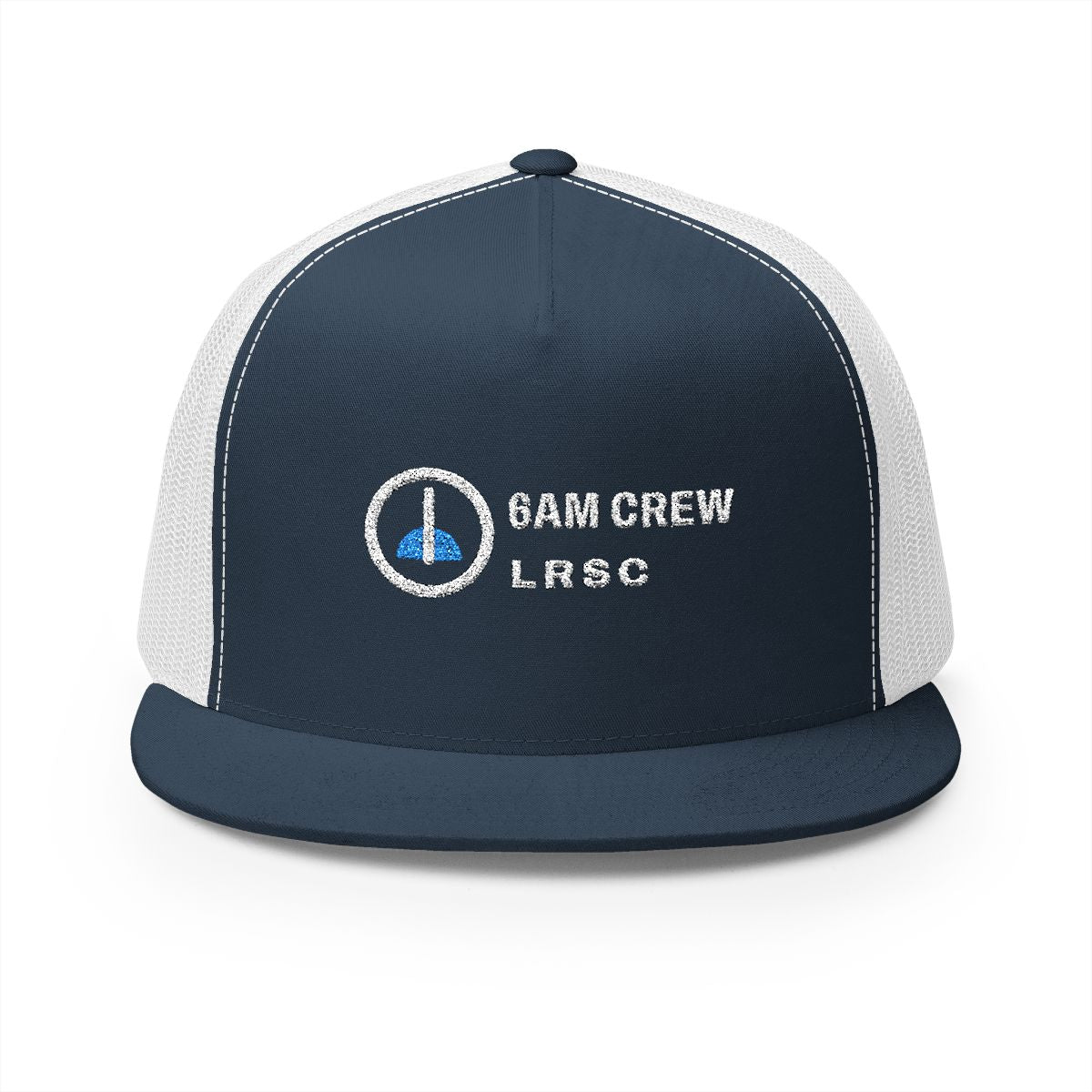 6AM Crew Trucker Cap in Navy/White, front view