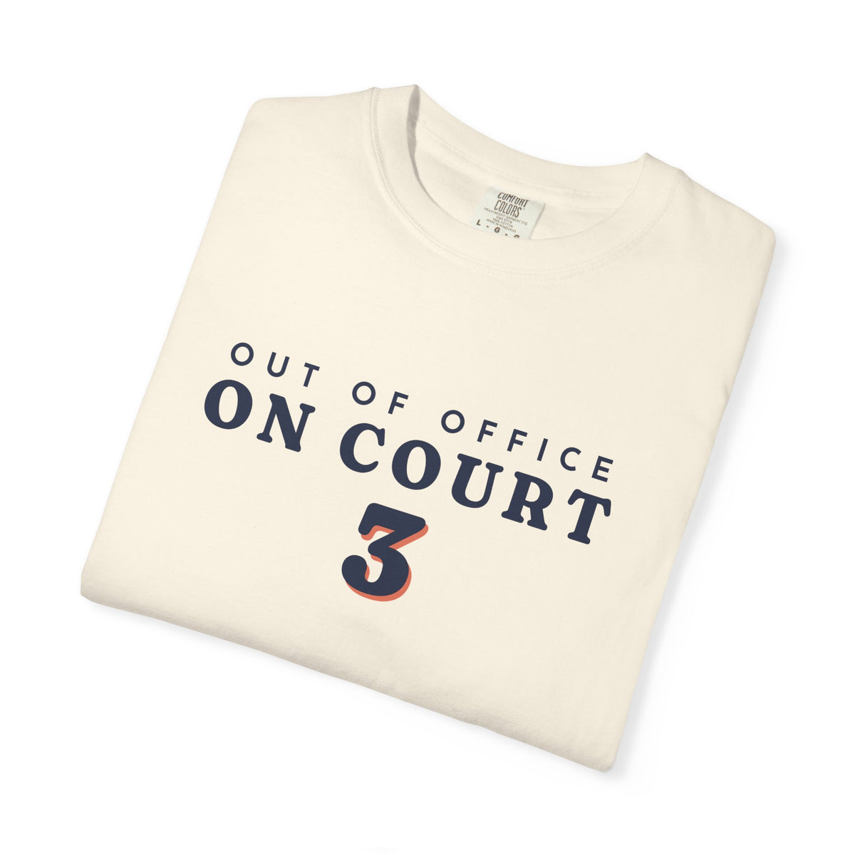 Out of Office Tee in Ivory, folded