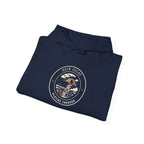 Rain Delay Hoodie in Navy, folded