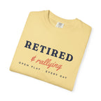 Retired & Rallying Tee in Butter, folded