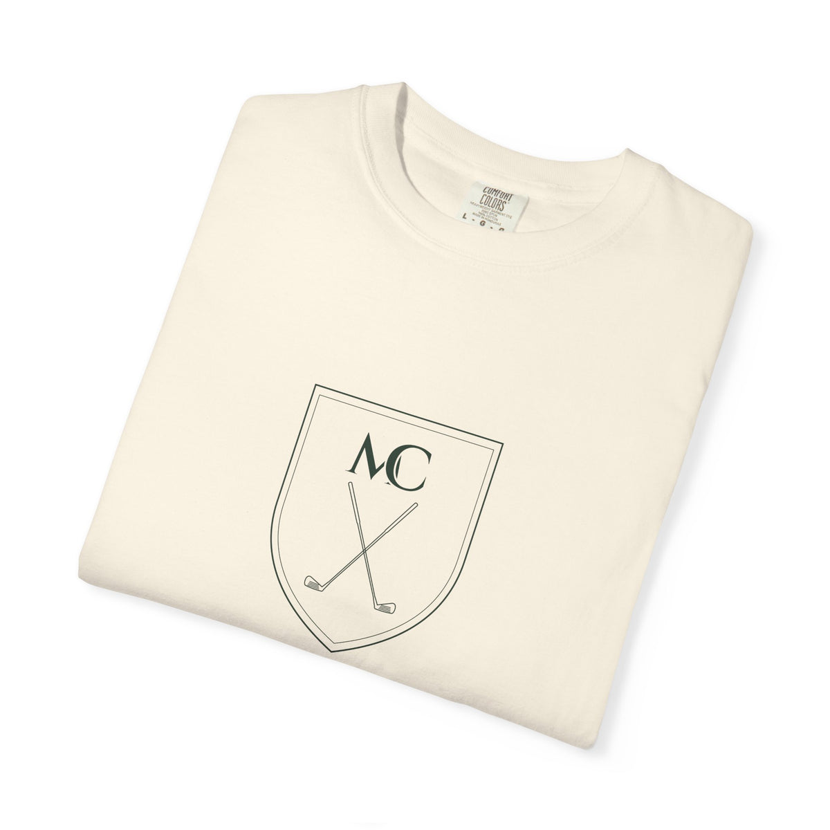 Club Crest Tee in Ivory, folded
