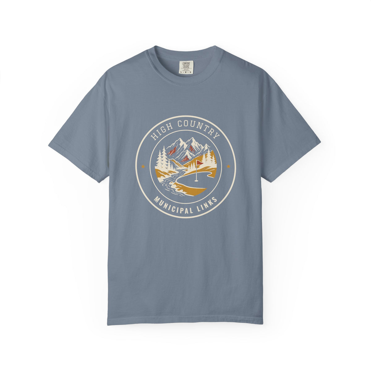 High Country Tee in Blue Jean, front view