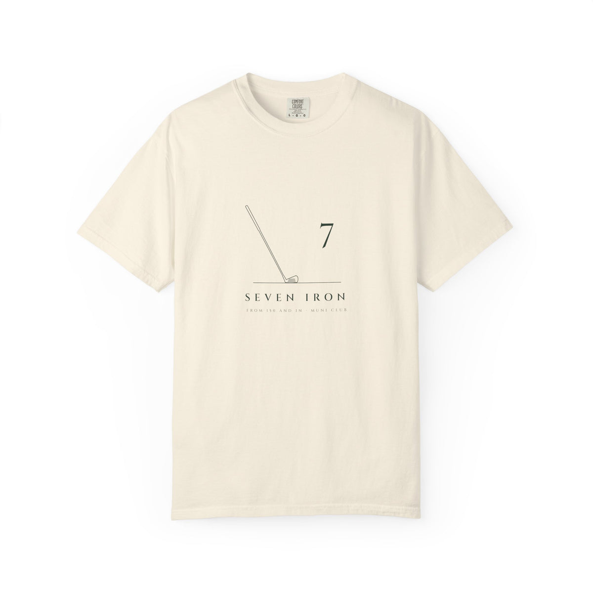 Seven Iron Tee in Ivory, front view