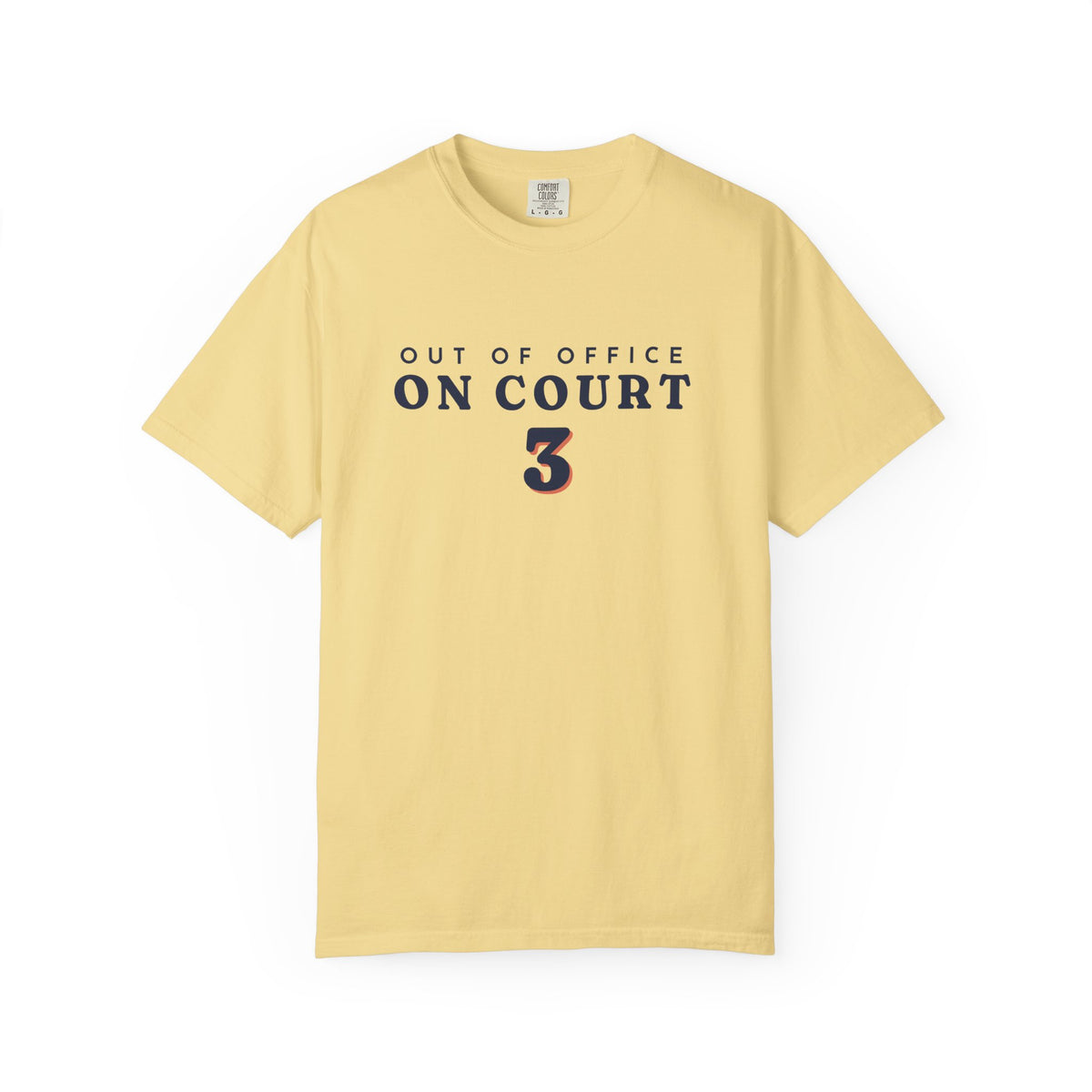 Out of Office Tee in Butter, front view