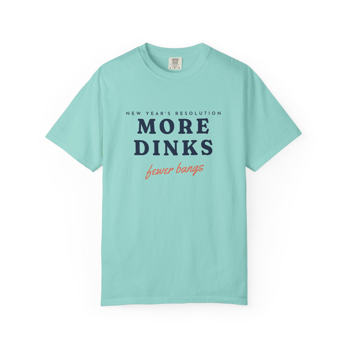 More Dinks Tee in Chalky Mint, front view