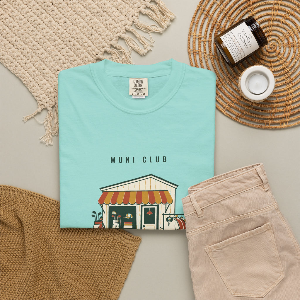 Pro Shop Tee in Chalky Mint, flat lay