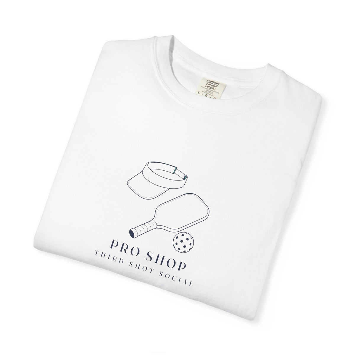 Pro Shop Still Life Tee in White, folded