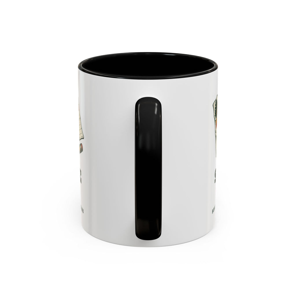 Score Keeper Mug in Black, handle view