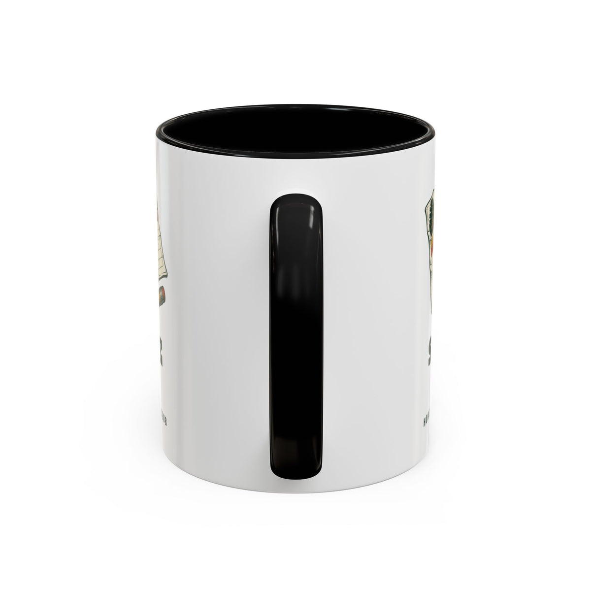 Score Keeper Mug in Black, handle view