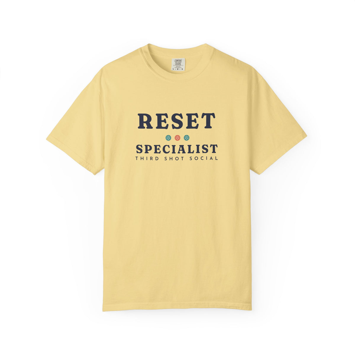 Reset Specialist Tee in Butter, front view