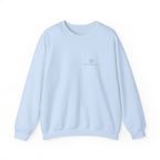 Ball Mark Crewneck in Light Blue, front view