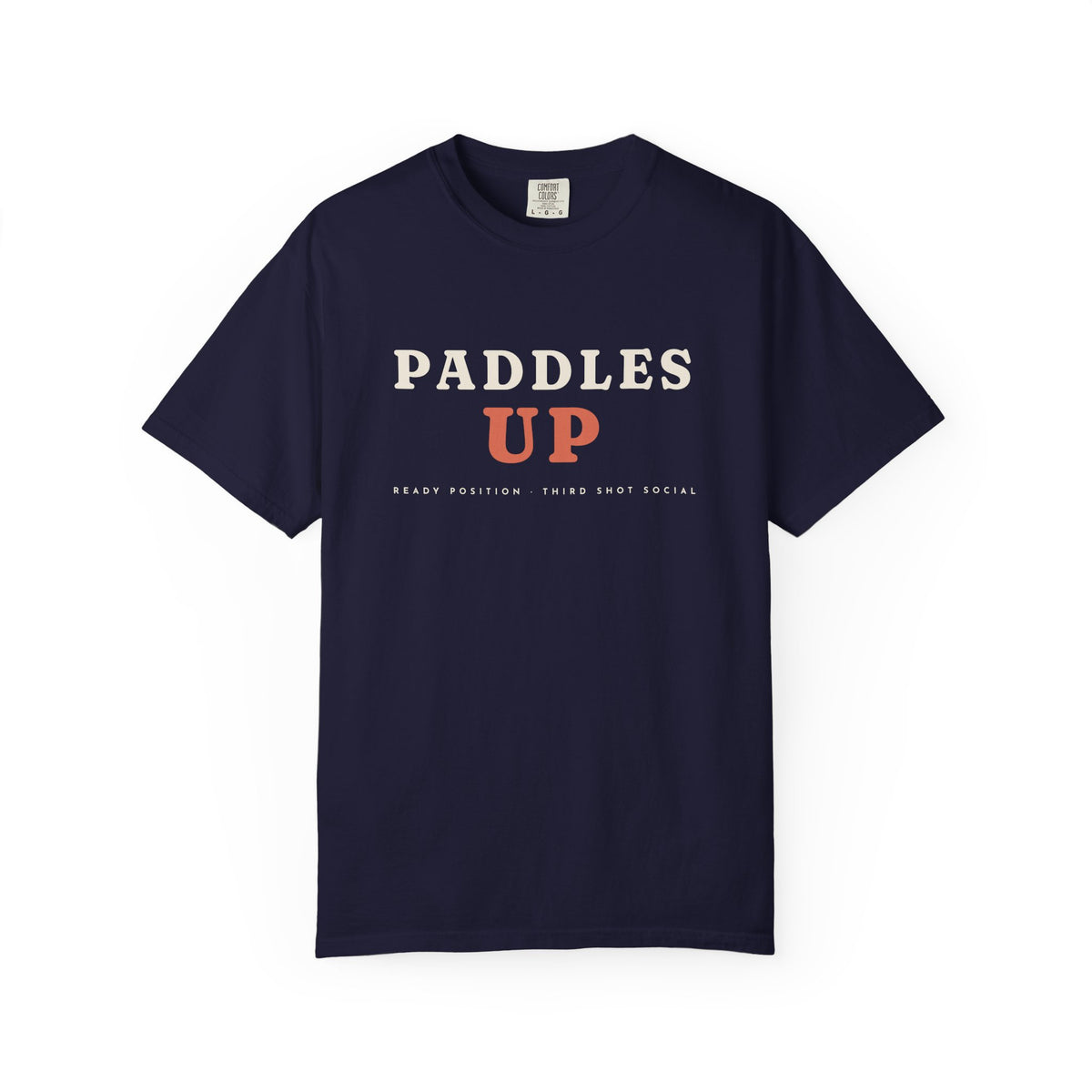 Paddles Up Tee in True Navy, front view