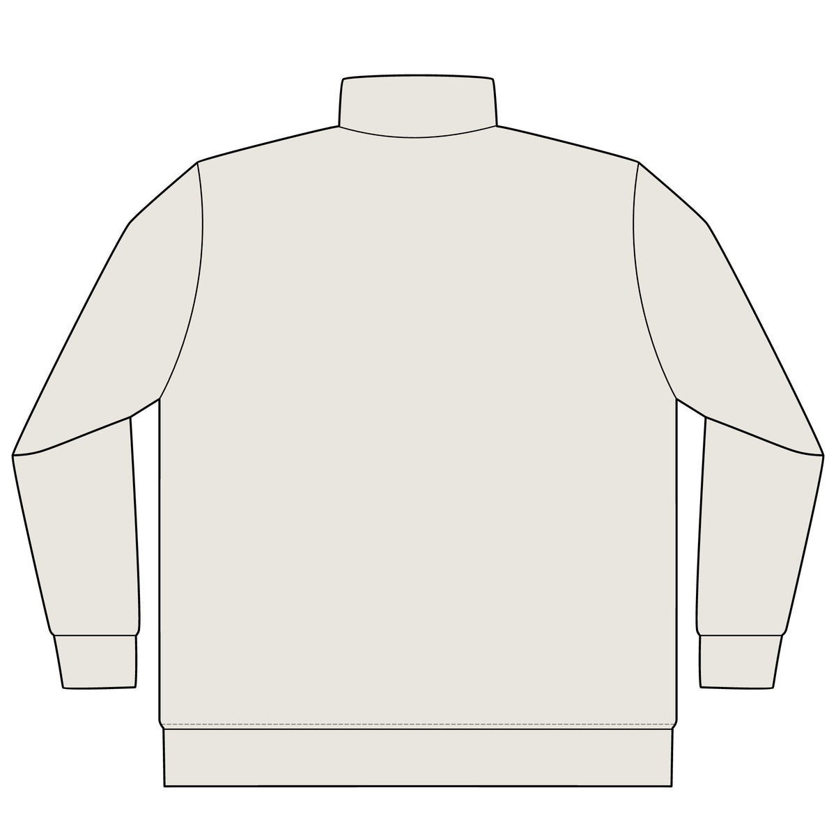Est. Whenever Quarter-Zip in Bone, back view