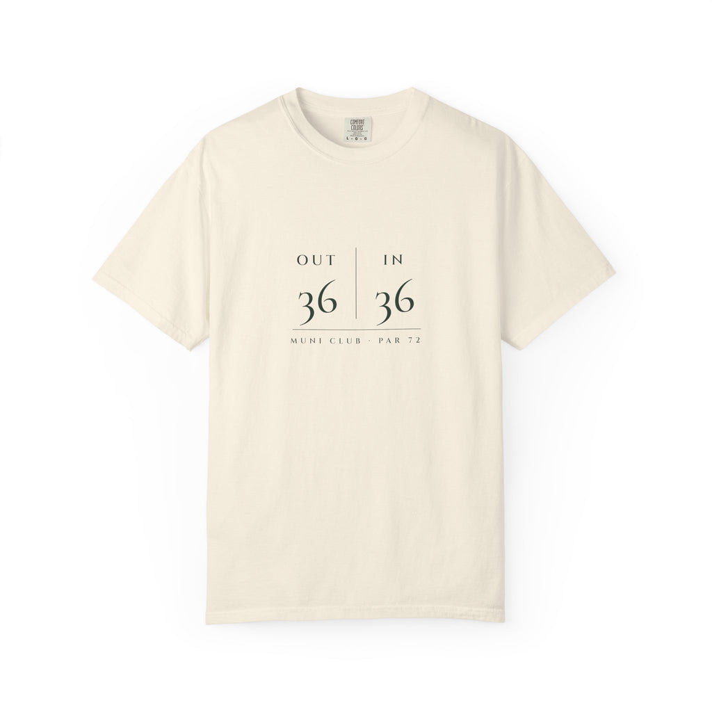 Out & In Tee in Ivory, front view