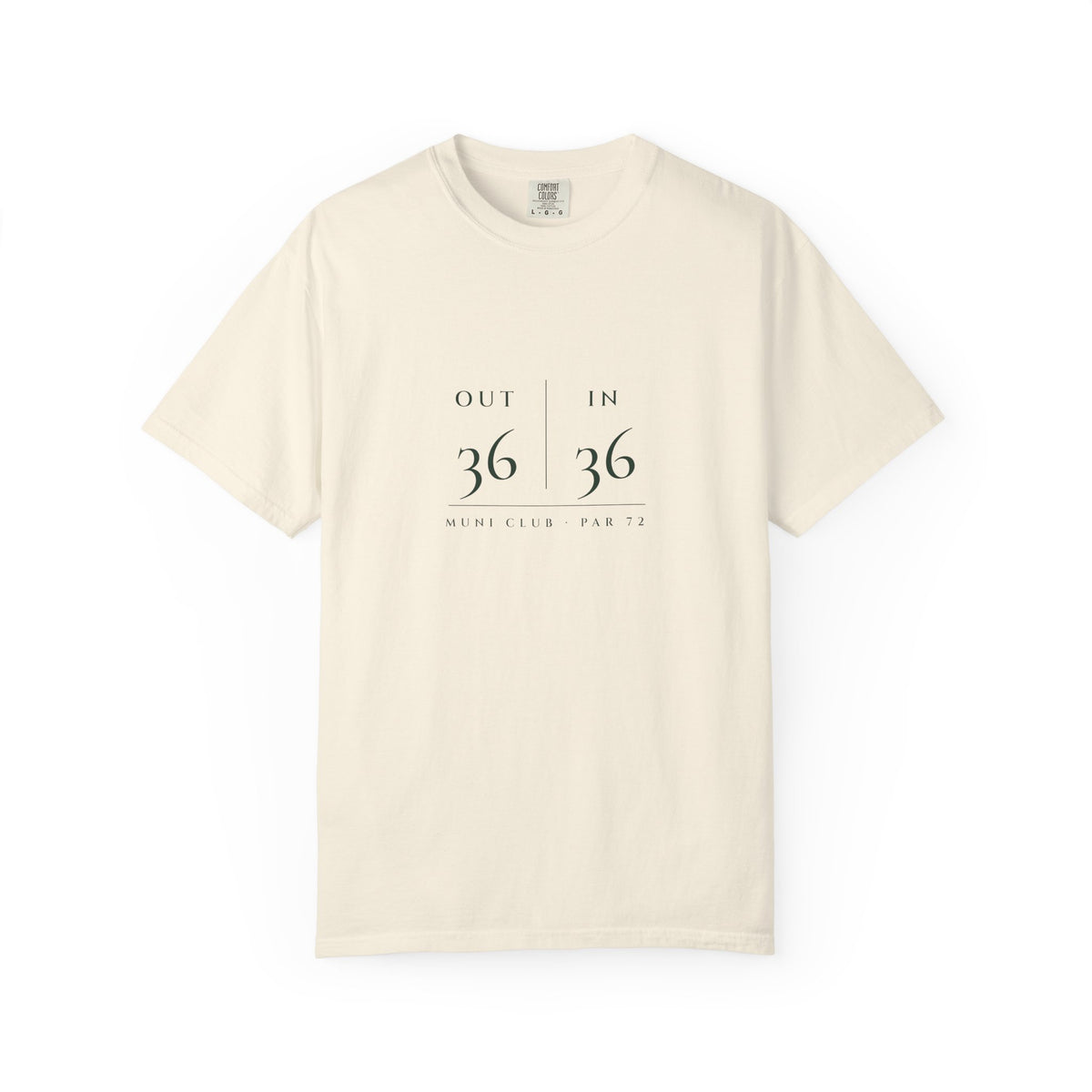 Out & In Tee in Ivory, front view