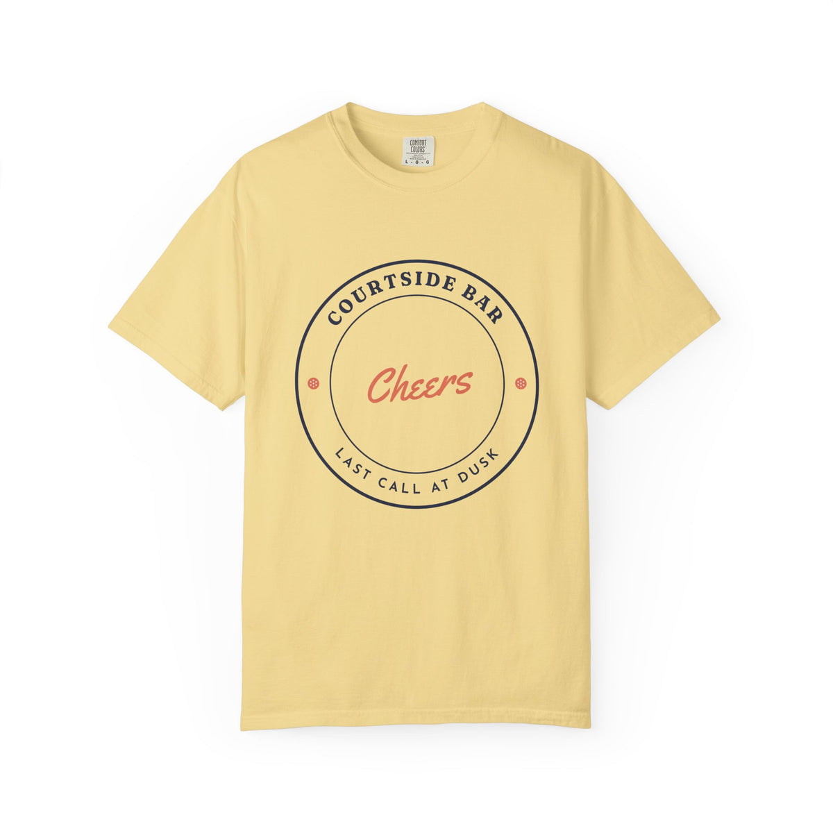 Courtside Bar Tee in Butter, front view