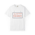 Vacancy Tee in White, front view