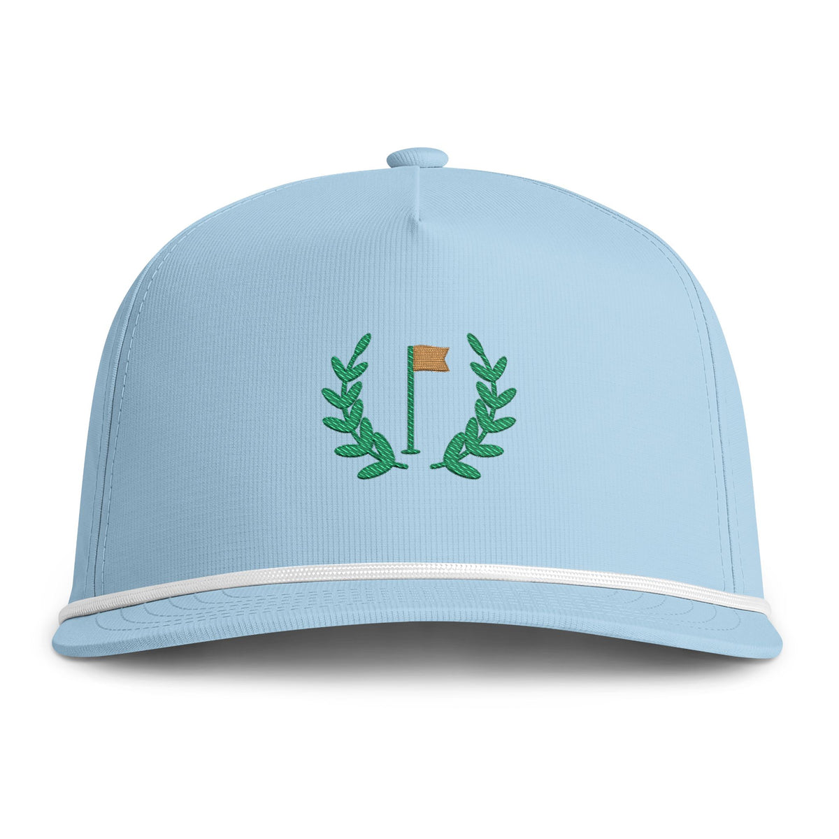Laurel Flag Rope Cap in Chambray, front view