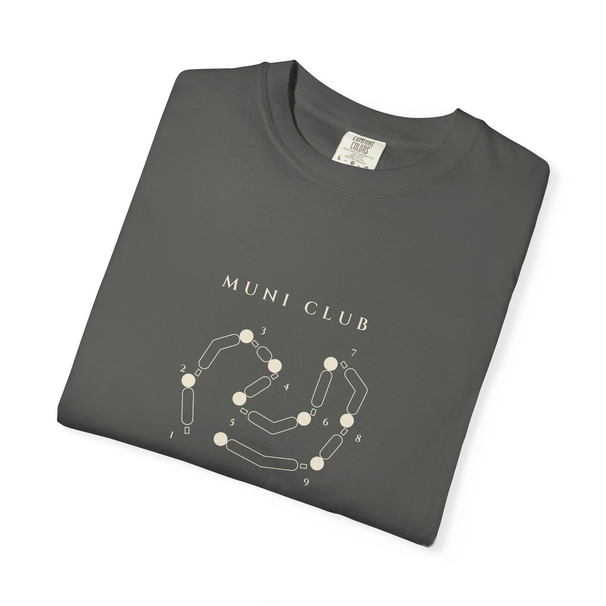 The Routing Tee in Pepper, folded