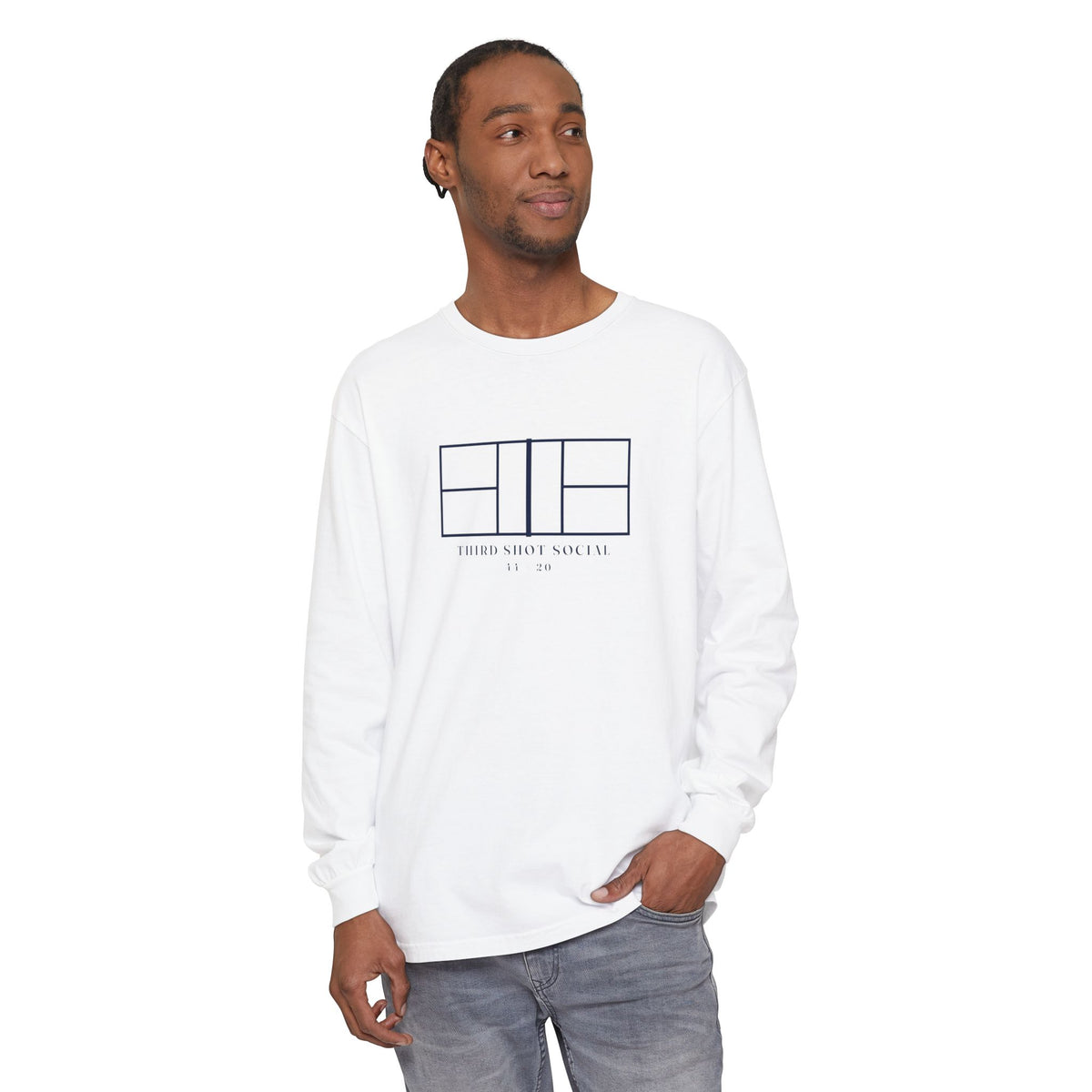 Court Line Drawing Long Sleeve Tee