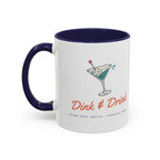 Dink & Drink Mug in Navy, design, handle left