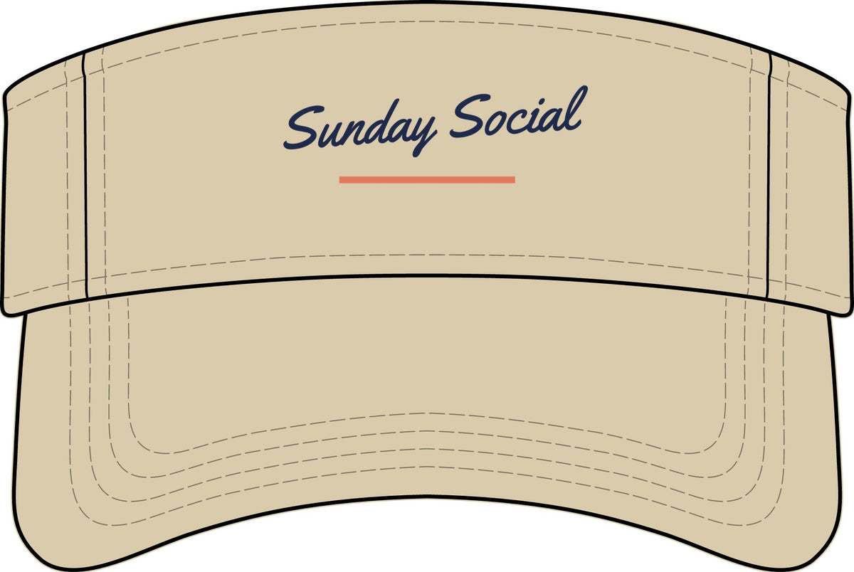Sunday Social Visor in Stone, front view