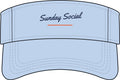 Sunday Social Visor in Baby Blue, front view