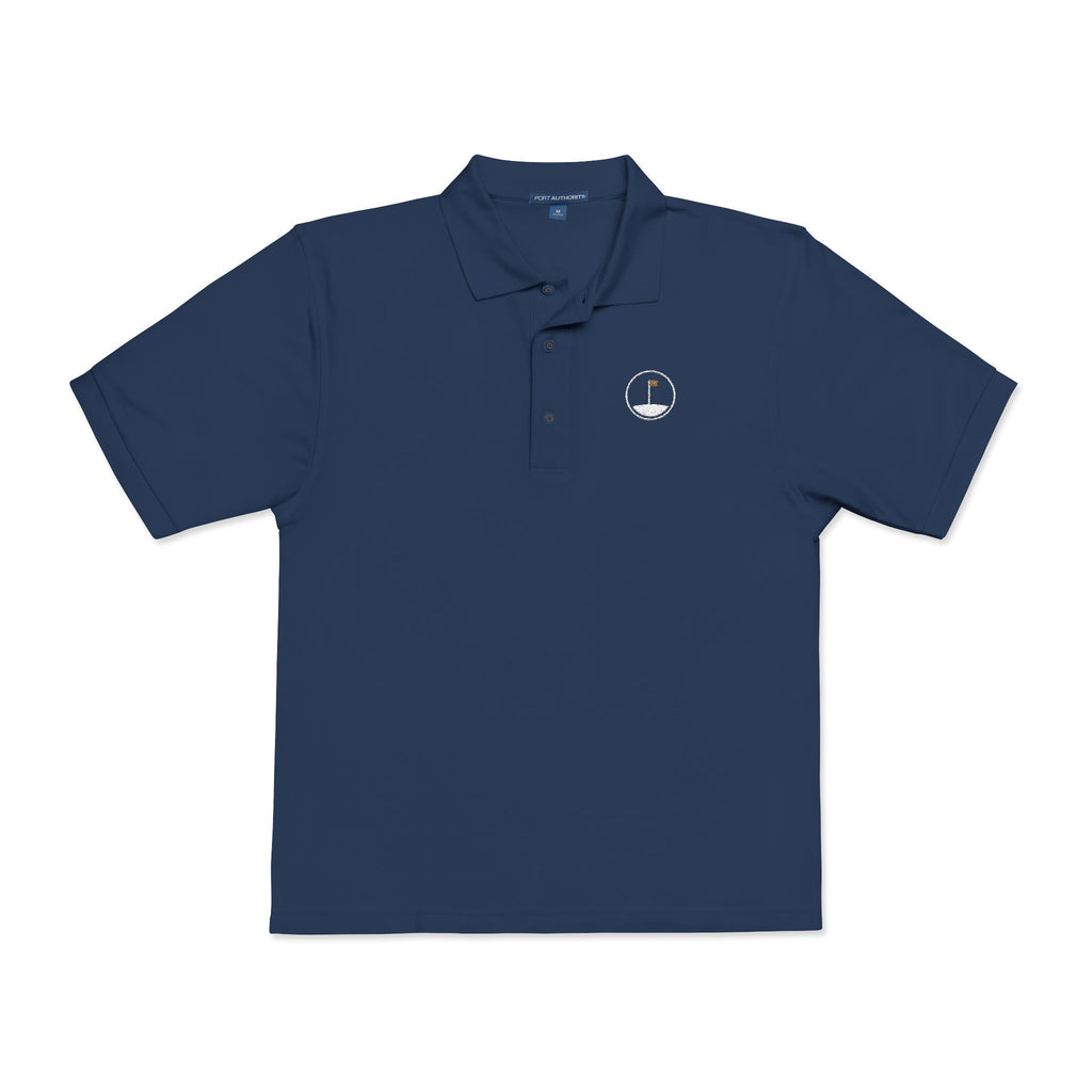 Flag on the Green Polo in Navy, front view
