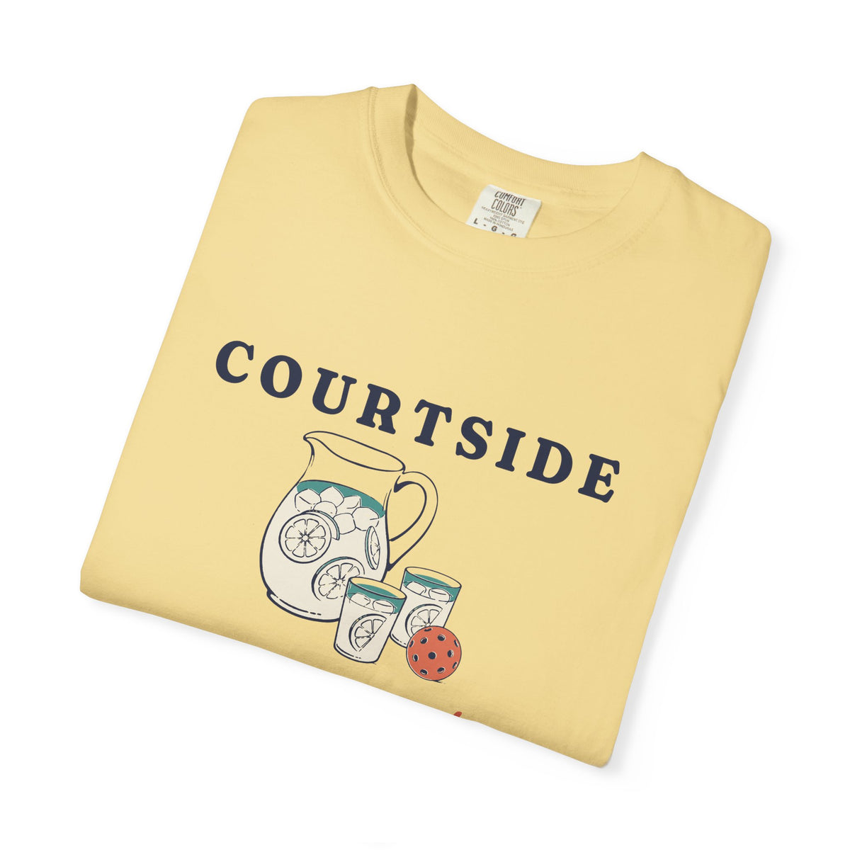 Courtside Lemonade Tee in Butter, folded