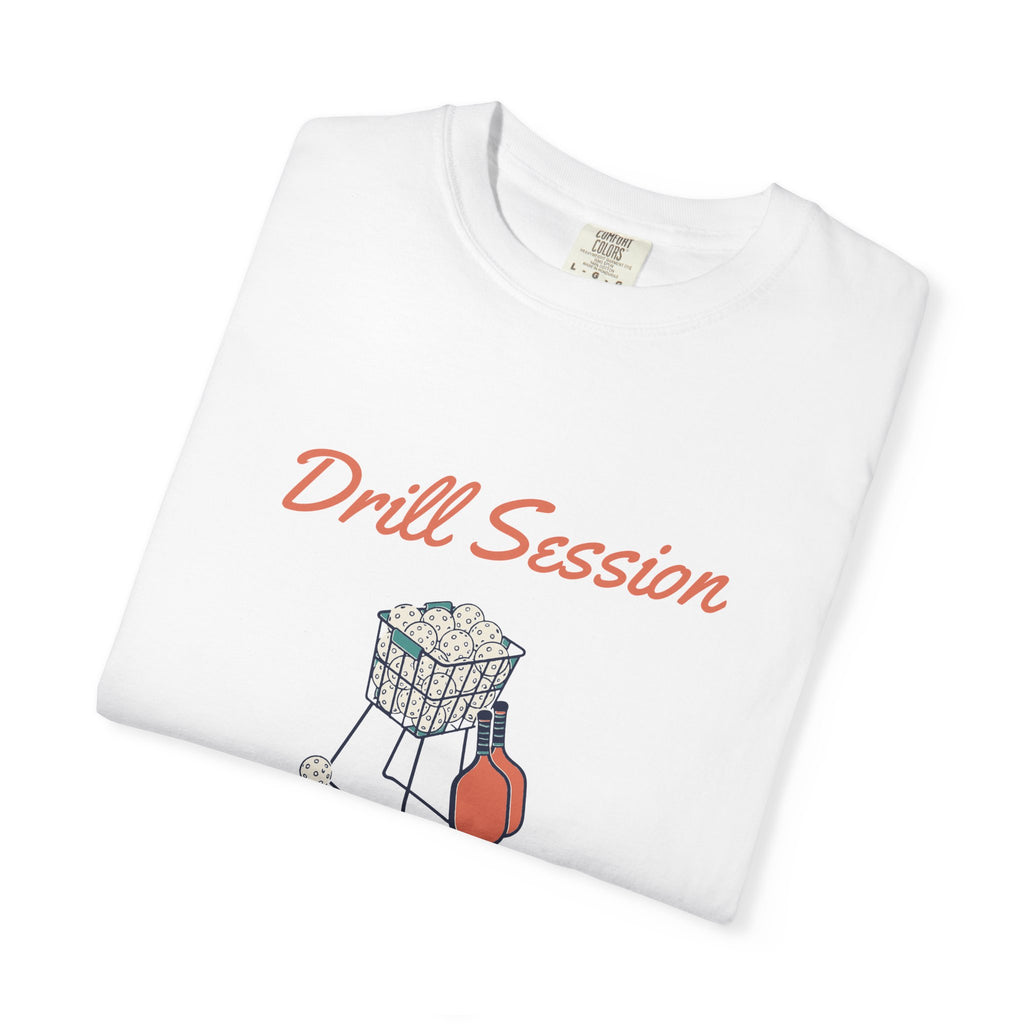Drill Session Tee in White, folded