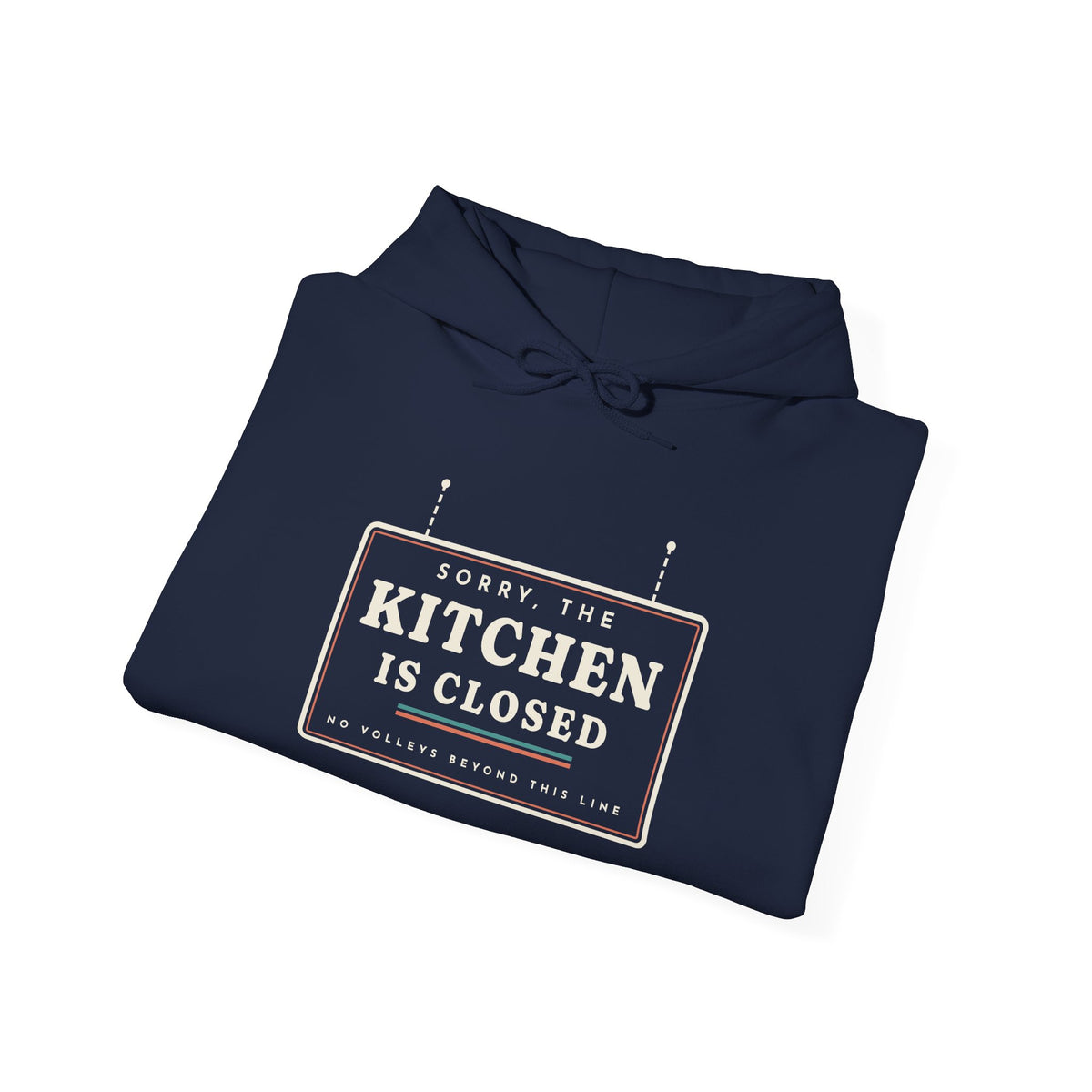 Kitchen Closed Hoodie in Navy, folded