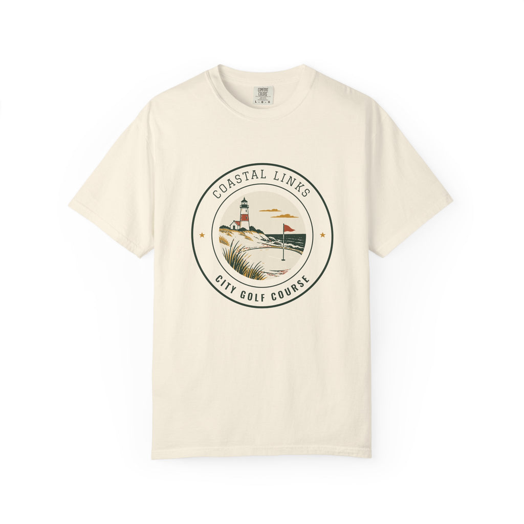 Coastal Links Tee in Ivory, front view