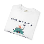 Sunrise Session Tee in White, folded