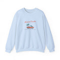 Weekend Doubles Crewneck in Light Blue, front view