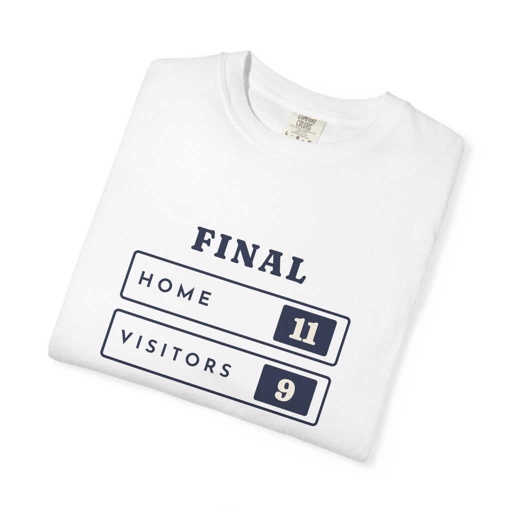 Scoreboard Tee in White, folded