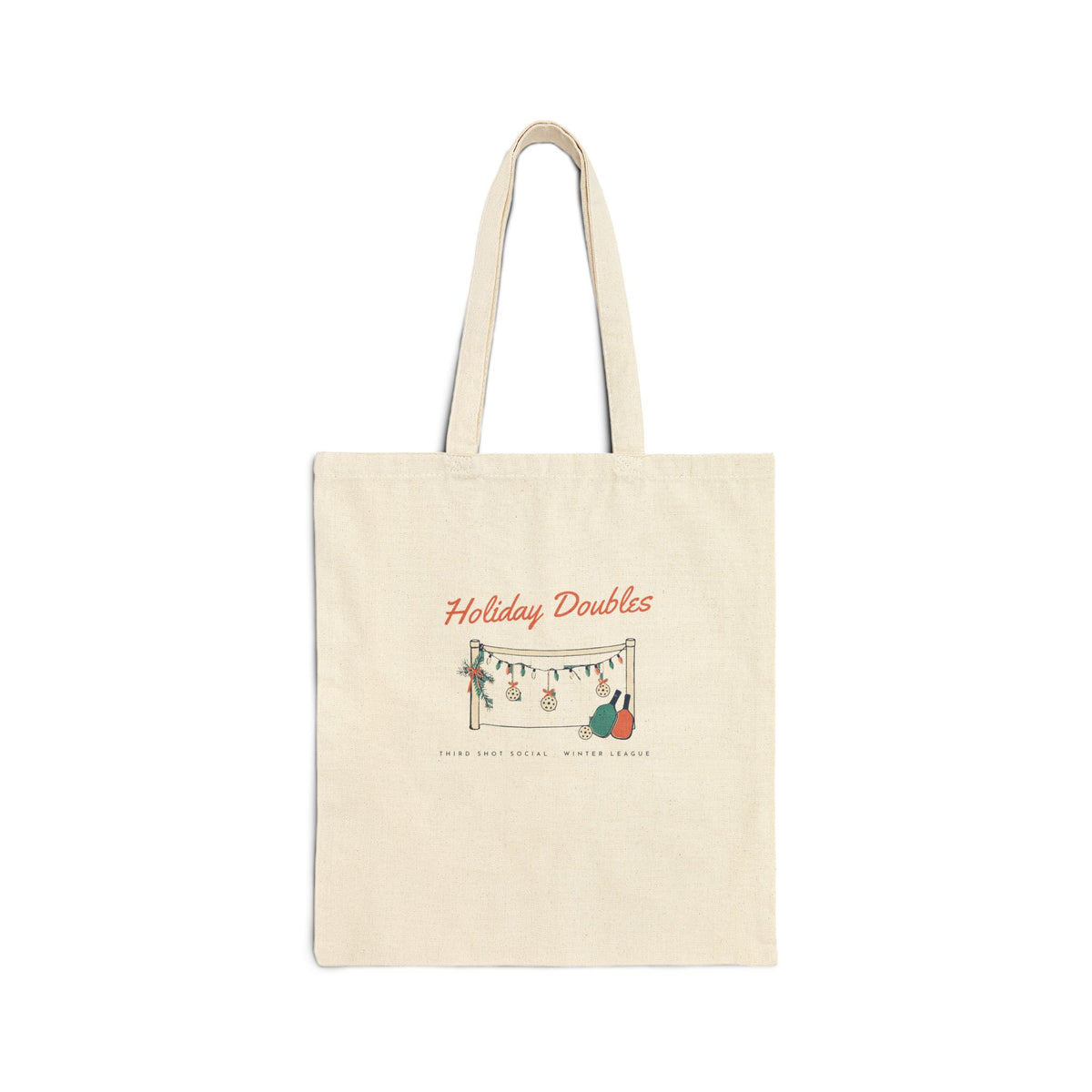 Holiday Doubles Tote in Natural, front view