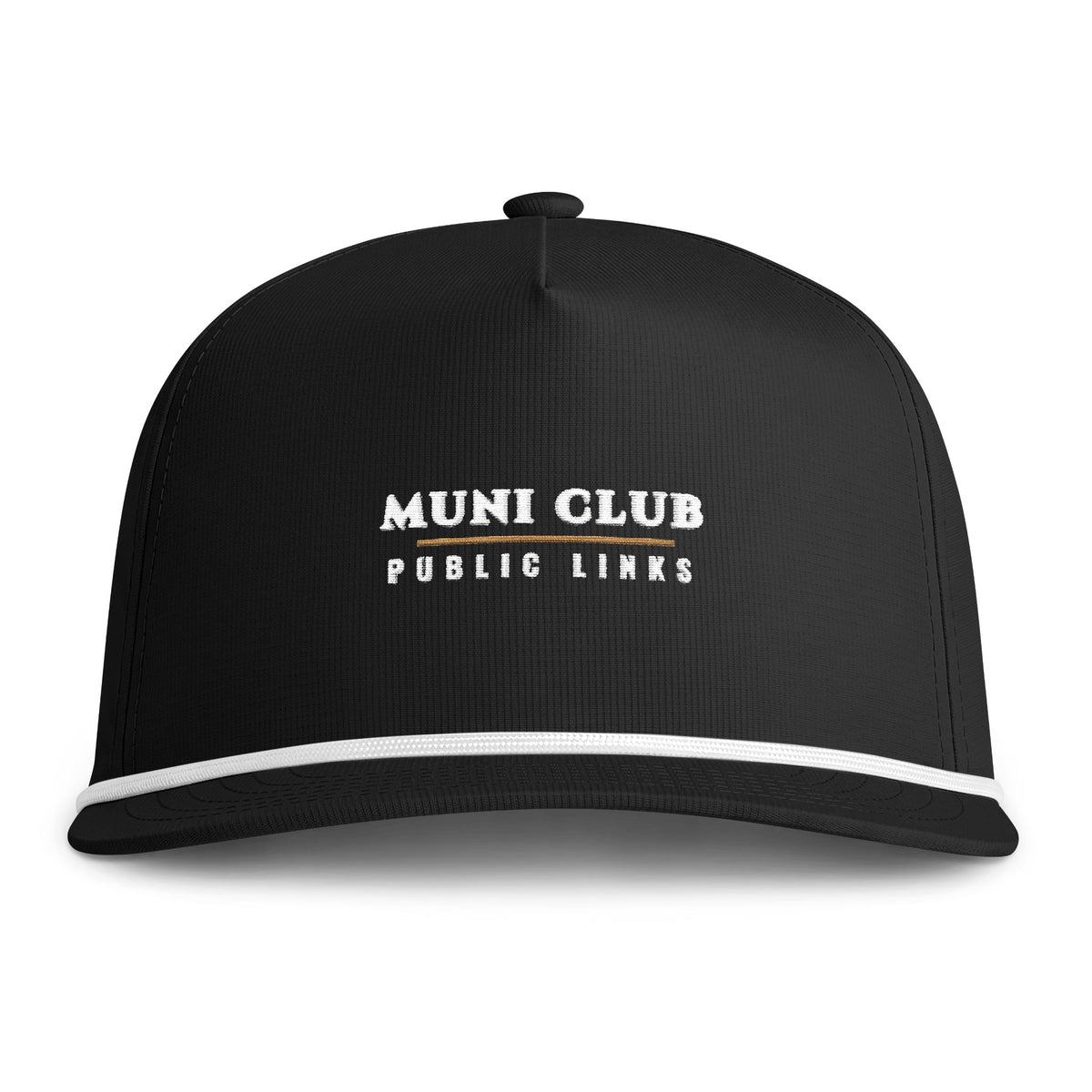 Public Links Rope Cap in Black, front view