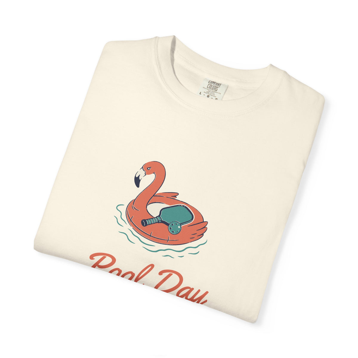Pool Day Tee in Ivory, folded
