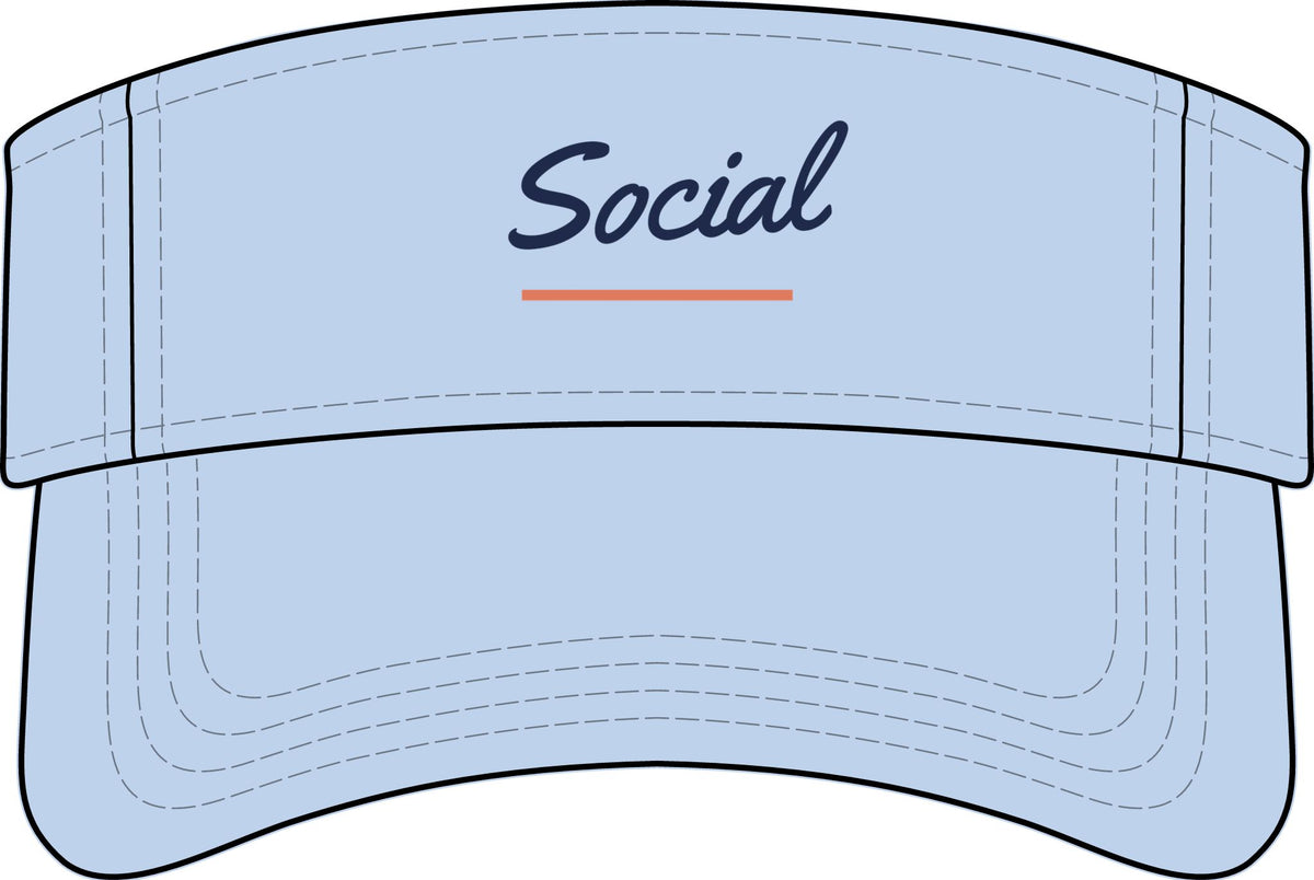 Social Visor in Baby Blue, front view