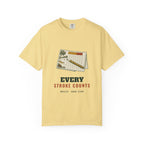 Every Stroke Counts Tee in Butter, front view