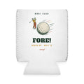 Fore! Can Cooler in White, front view