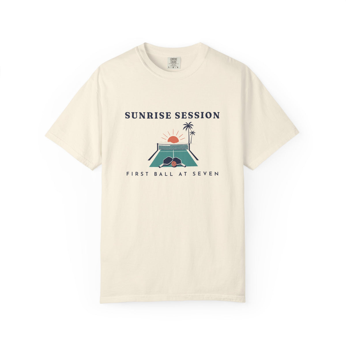 Sunrise Session Tee in Ivory, front view