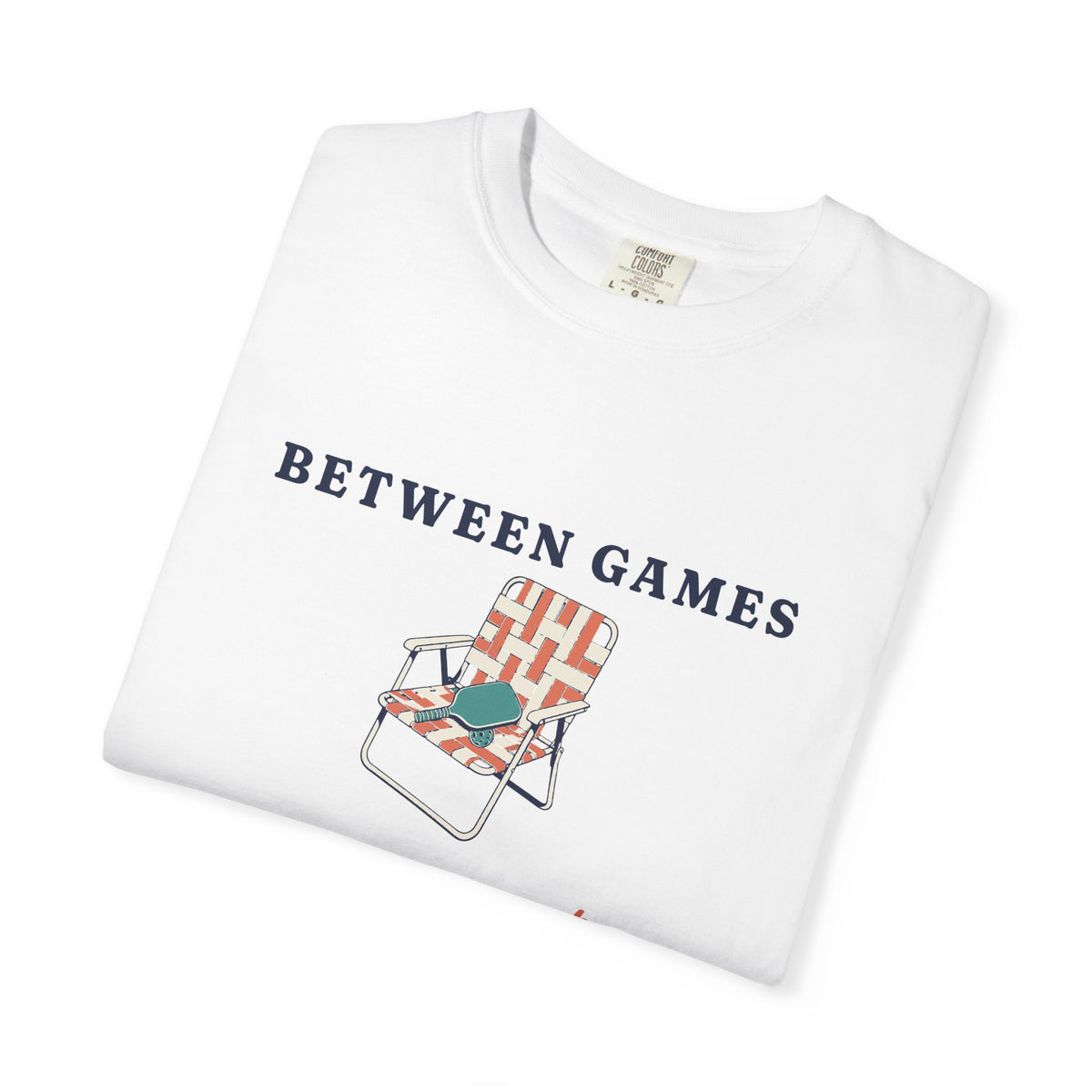 Between Games Tee in White, folded