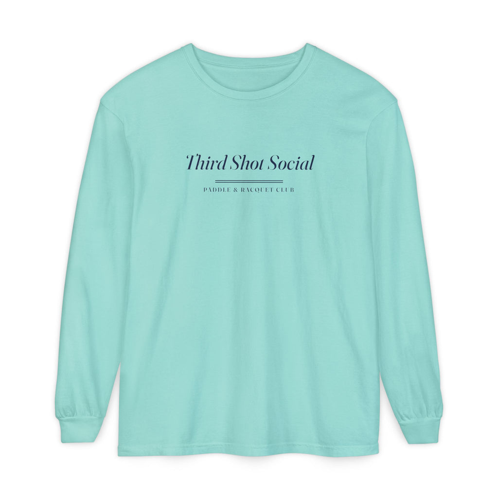 Club Wordmark Long Sleeve Tee in Chalky Mint, front view