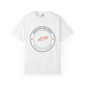 Around the Post Tee in White, front view